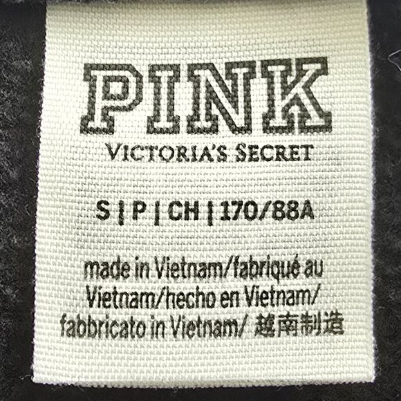 PINK Black Sequin Chi Town Chicago DeepDish Pizza Sweatshirt size S/P - Picture 7 of 13